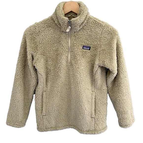 🌷 Patagonia‎ Quarter Zip Los Gatos Fleece in Shroom Taupe Size Large - Picture 1 of 7